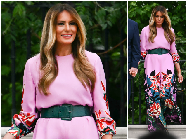 Fashion Notes: Melania Trump Attends Congressional Picnic in Pink Valentino Jumpsuit