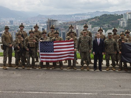 Military Drill in Caracas Additional imagery of Gen. Donovan's visit to Caracas, Venezuela today, May 23, 2026.