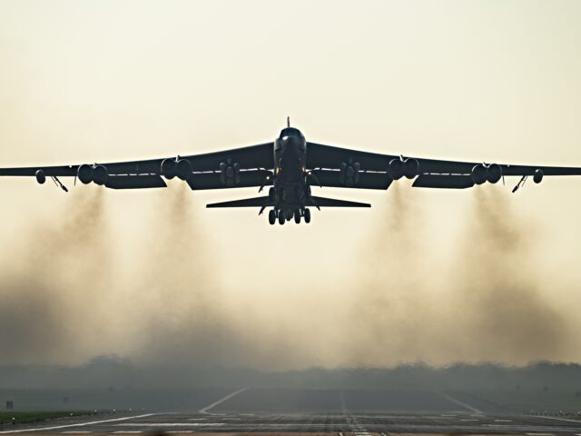 NATO strategic bomber FAIRFORD, ENGLAND - MARCH 19: A United States Air Force B-52 Stratofortress strategic bomb