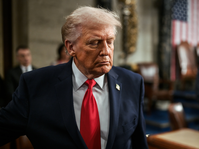President Donald Trump delivers his State of the Union address, Tuesday, February 24, 2026