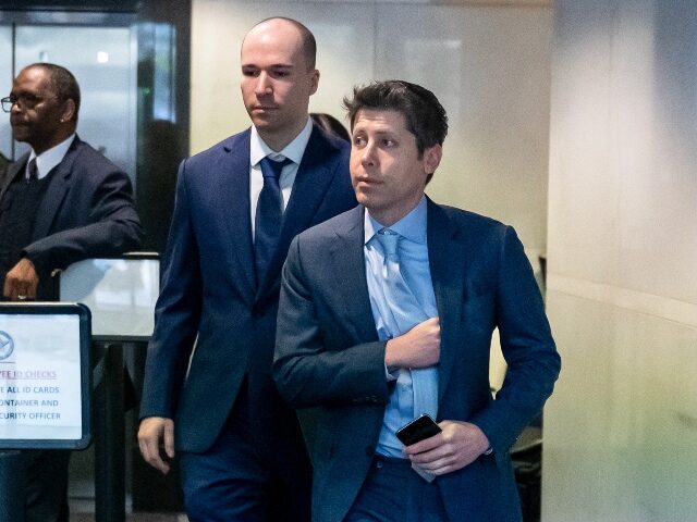 Sam Altman leaving court
