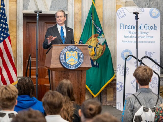 Treasury Secretary Scott Bessent hosts a financial literacy fair in Washington, DC, on Apr