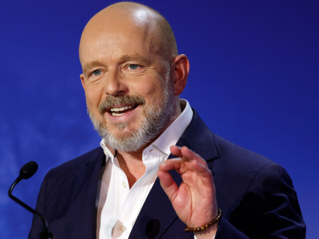 California gubernatorial candidate Republican Steve Hilton speaks during the CBS Californi
