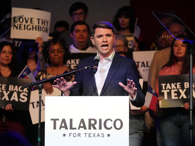 Texas-state-Rep-James-Talarico-D-Austin-Mar426-ap Texas Democratic Senate candidate Texas state Rep. James Talarico, D-Austin, speaks for th