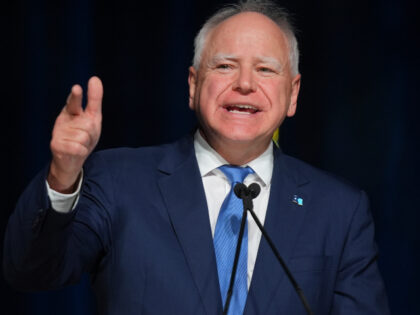 Minnesota Gov. Tim Walz speaks at the California Democratic Party's 2025 State Conven