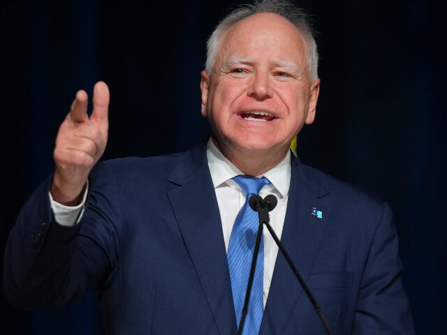 Minnesota Gov. Tim Walz speaks at the California Democratic Party's 2025 State Conven