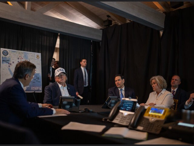 President Donald J. Trump oversees Operation Epic Fury at Mar-a-Lago, Palm Beach, FL, Feb.