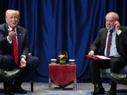 U.S. President Donald Trump holds a bilateral meeting with Brazil's President Luiz In