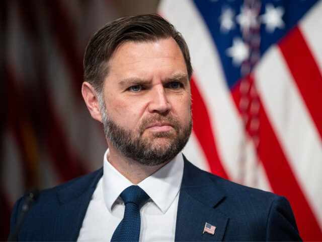 US Vice President JD Vance during a task force meeting on anti-fraud initiatives in the In