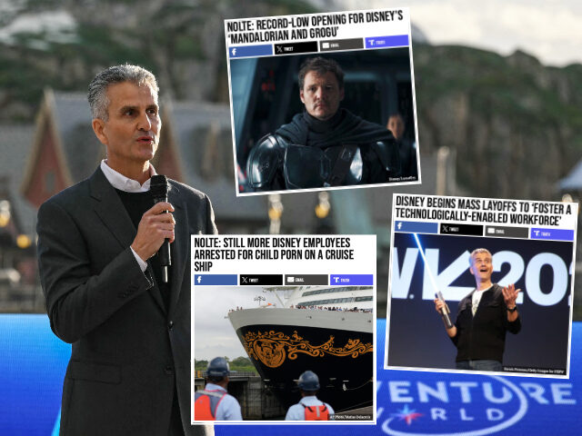 Il CEO della Disney Josh D'Amaro parla durante l'inaugurazione dell'ampliamento dell'area 'Disney A