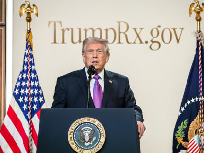 President Donald Trump announces the launch of TrumpRX in the South Court Auditorium, Thur