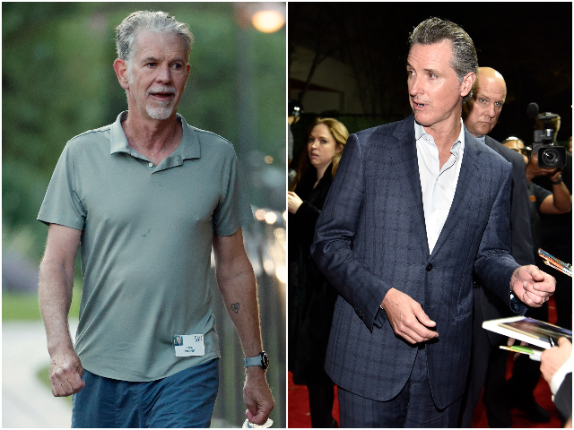 SUN VALLEY, IDAHO - JULY 10: Reed Hastings, Netflix co-founder and Chairman, walks to a mo