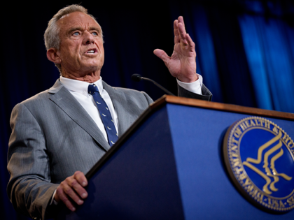 WASHINGTON, DC - APRIL 22: Health and Human Services Secretary Robert F. Kennedy Jr. speak