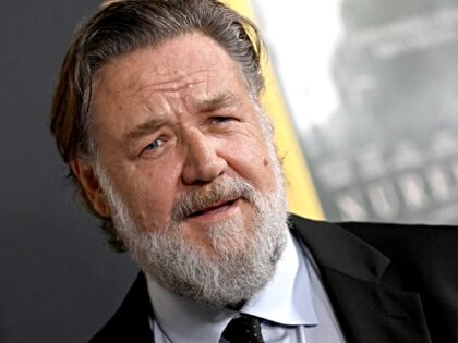HOLLYWOOD, CALIFORNIA - OCTOBER 24: Russell Crowe attends the 2025 AFI FEST - "Nuremberg"