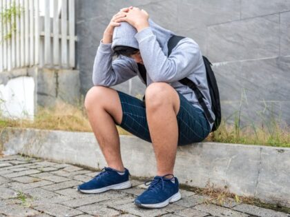 sad teenage boy