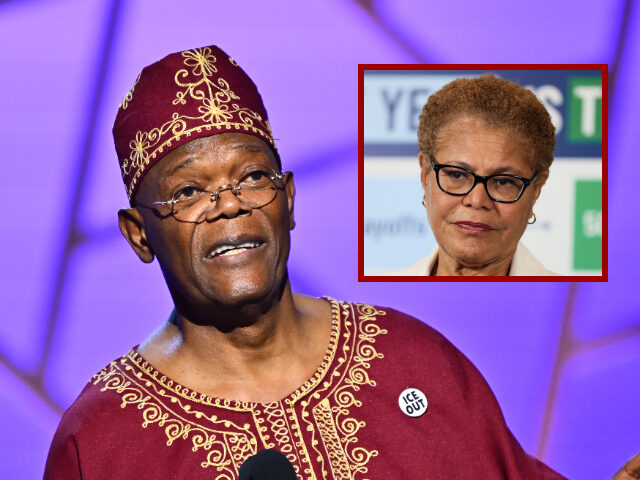 PASADENA, CALIFORNIA - FEBRUARY 28: Samuel L. Jackson speaks onstage during the 57th NAACP