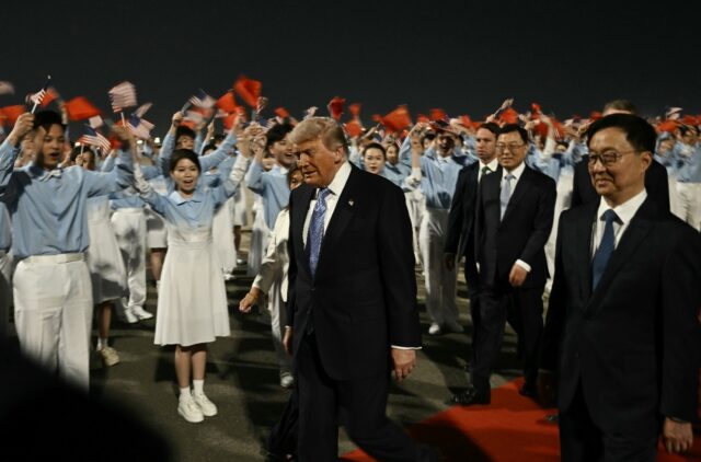 Donald Trump is in China for a two-day summit, the first visit by a US president since 201