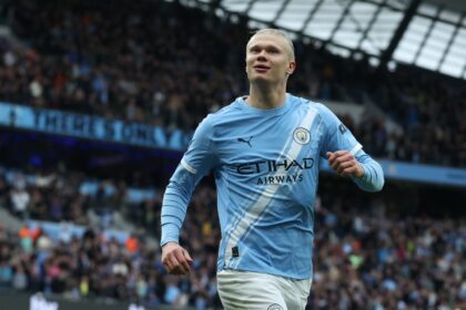 Erling Haaland scored in Manchester City's 3-0 win over Brentford