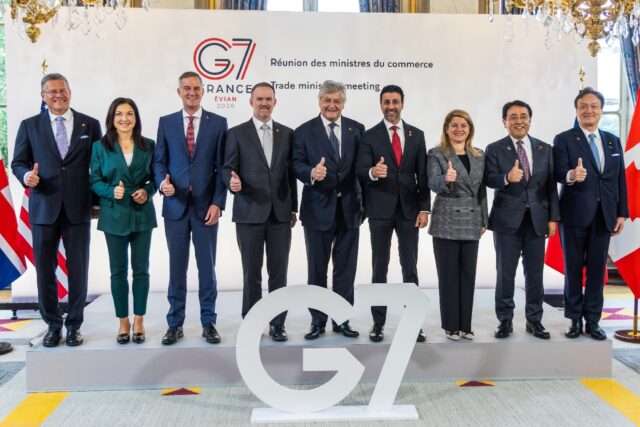 The G7 trade ministers prepared for a summit in France next month