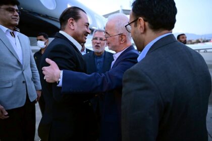 A handout showing Pakistan's Asim Munir arriving in Tehran