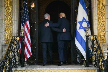 Israeli Prime Minister Benjamin Netanyahu visits US President Donald Trump in Florida in D