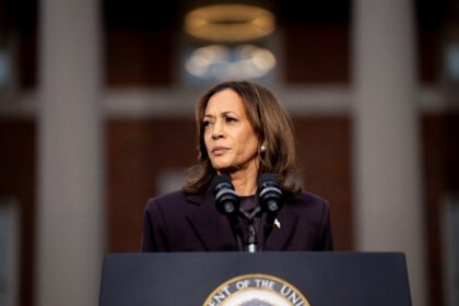 Kamala Harris, pictured during her 2024 concession speech, privately signaled support for