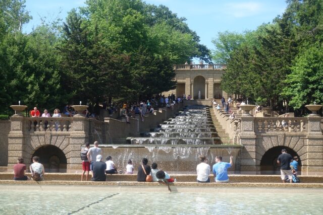 Meridian Hill Park, also known to locals as Malcolm X Park following the Black nationalist