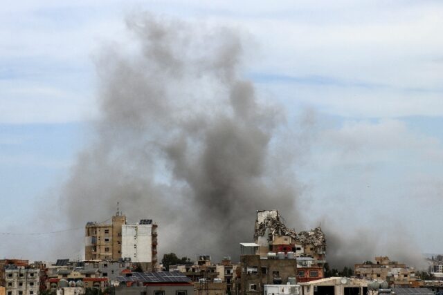The southern city of Tyre was one of several areas in southern Lebanon hit by Israeli airs