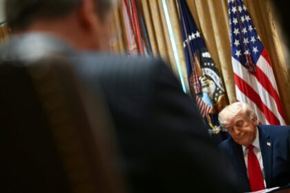 US President Donald Trump said he was meeting in the White House Situation Room