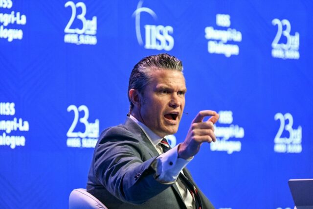 US Secretary of Defense Pete Hegseth appeared to contradict a senior Navy official on arms