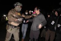NJ state police set up protest zone outside contested immigration detention center as ICE leaves