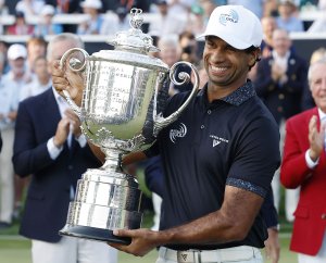 Long-shot Aaron Rai uses 68-foot putt to clinch PGA Championship title