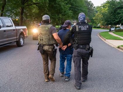 ERO officers apprehend a criminal alien target in northern Virginia during a Cross Check o