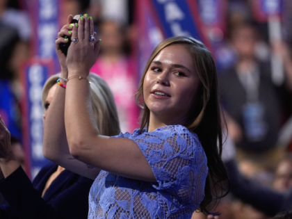 Hope Walz, daughter of Democratic vice presidential nominee Minnesota Gov. Tim Walz, cheer