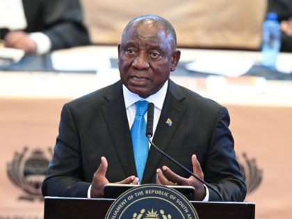 South African President Cyril Ramaphosa gives his State of the Nation address in Cape Town