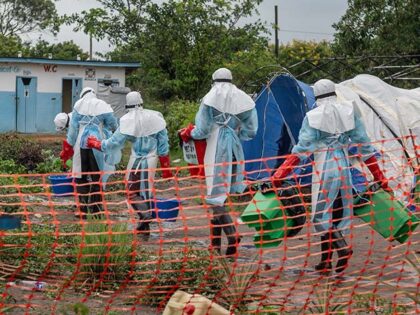 Title: Congo Ebola Image ID: 26141611757732 Article: Medical staff work at an Ebola treatm