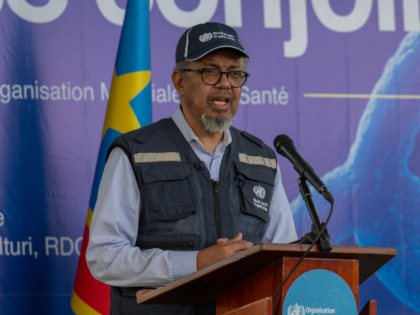 Director General of the World Health Organisation (WHO) Tedros Adhanom Ghebreyesus speaks