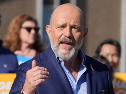 California Republican gubernatorial candidate Steve Hilton speaks at a news conference at