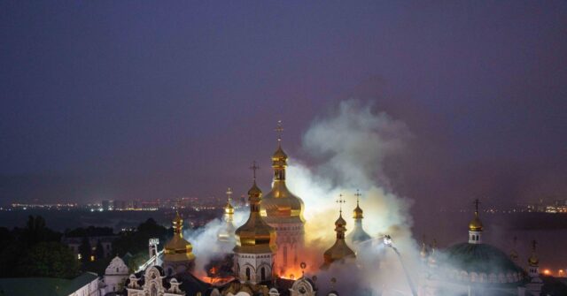 Russian Drone Barrage Leaves 11 Dead, Sets Fire to Historic Kyiv Cathedral