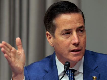 U.S. Sen. Bernie Moreno (R-OH) speaks during a hearing on oversight of the Department of H