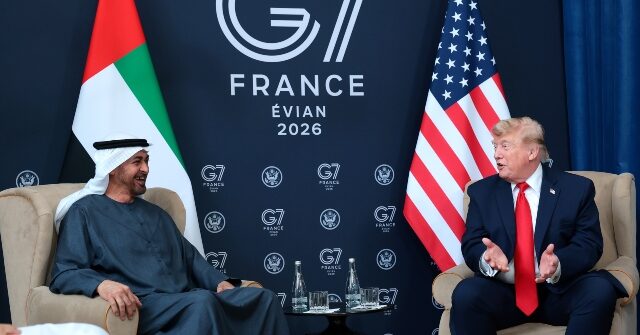 President Donald Trump told Breitbart News and other outlets on the sidelines of the G7 Tuesday that he expects additional Arab countries to join the Abraham Accords.