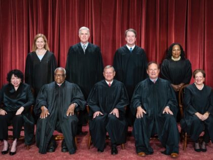 Washington, DC - October 7 : Members of the Supreme Court sit for a group photo following
