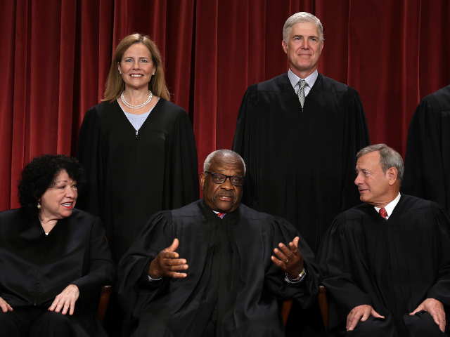 GettyImages-1431388794 WASHINGTON, DC - OCTOBER 07: United States Supreme Court (front row L-R) Associate Justice