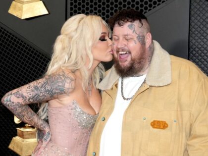 Bunnie XO and Jelly Roll attend the 66th GRAMMY Awards at Crypto.com Arena on February 04,