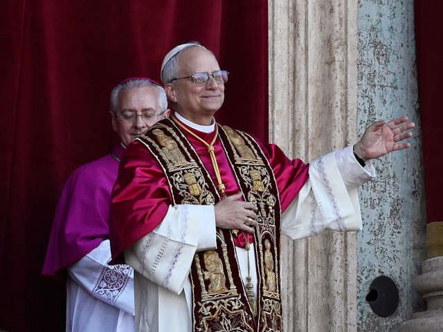 GettyImages-2214095524 VATICAN CITY, VATICAN - MAY 8: The newly elected Pontiff, Pope Leo XIV is seen for the fir