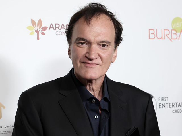 GettyImages-2237984893 BURBANK, CALIFORNIA - SEPTEMBER 28: Quentin Tarantino arrives to receive The Vanguard Awar