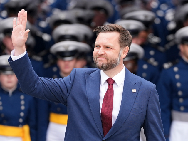 COLORADO SPRINGS, COLORADO - MAY 28: U.S. Vice President JD Vance arrives to speak at the
