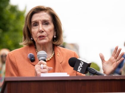 SAN FRANCISCO, CALIFORNIA - MAY 29: U.S. Rep. Nancy Pelosi (D-CA) speaks at a "Get Ou