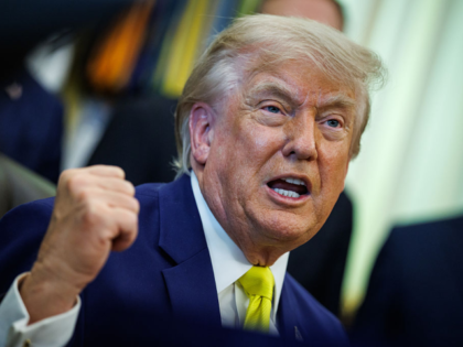 US President Donald Trump during a coal announcement in the Oval Office of the White House