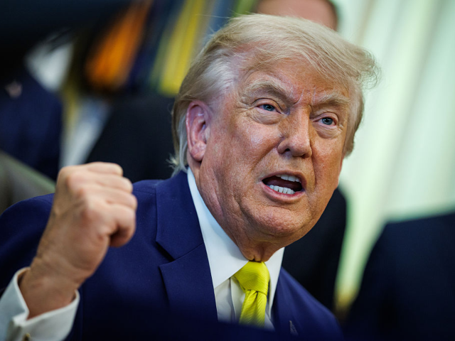GettyImages-2279113957 US President Donald Trump during a coal announcement in the Oval Office of the White House